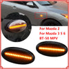 2-PC Dynamic Side Marker Lights | For Mazda 2, 3, 5, 6, BT-50, MPV (2006-2010) | Amber Sequential Turn Signal Repeater