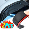 2-Piece Carbon Fiber Rearview Mirror Covers | Universal Rain Guard & Eyebrow Shield | Flexible Exterior Protector