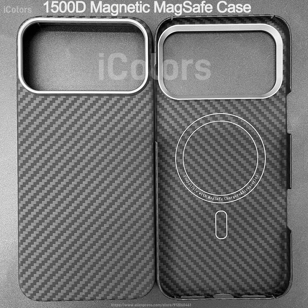 Magnetic MagSafe Case for iPhone 17 Pro Max/17 Pro/17 Air/17 Aramid Carbon Fiber Case Ultra thin Lightweight Aramid Fiber Cover