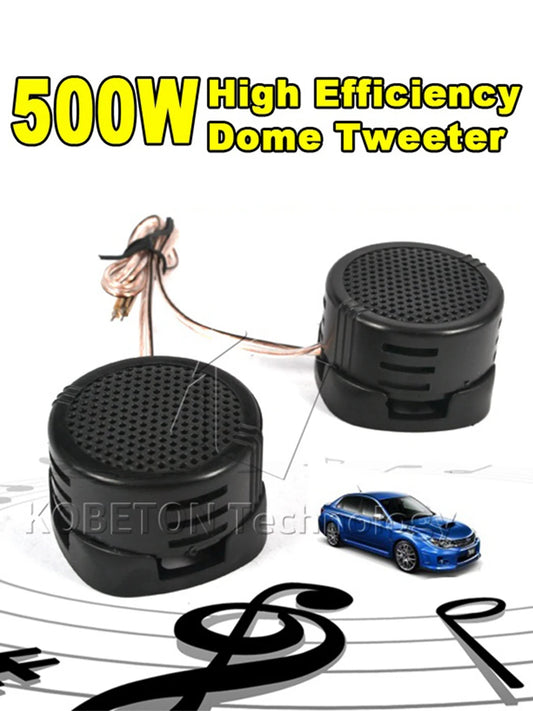 2-Pack Universal Car Dome Tweeters | High-Frequency Mini Speakers | High-Efficiency for Clear Audio & Power Handling