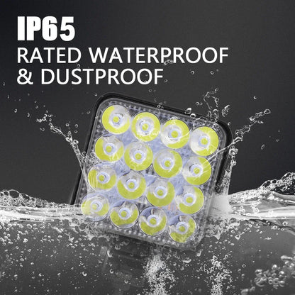 4-Pack 12V 48W Mini LED Light Bar Kit | Spot & Flood Off-Road Work Lights for Jeep, Truck, SUV, ATV | Waterproof 4x4 Pods