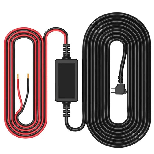 3.2m Dash Cam Hardwire Kit | 12V/24V to 5V Micro-USB Power Cable | for Parking Mode & Neat DVR Installation