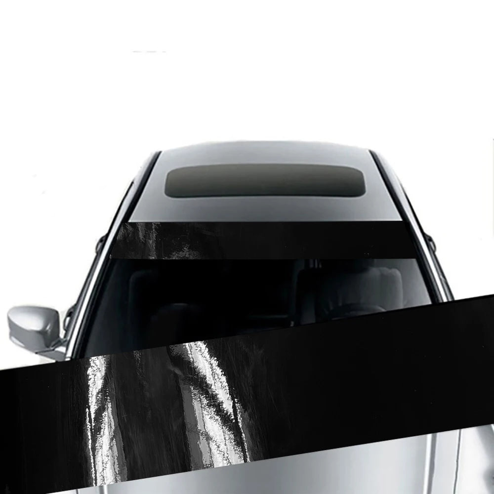 Automotive Sunshade Window Film | 3D Perforated Vinyl for Front Windshield & Rear Glass | Decorative UV Cut-Off Sticker