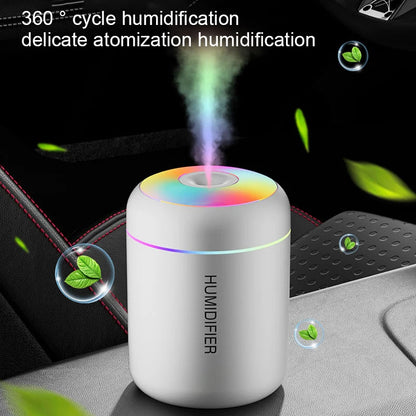 180ML Mini USB Humidifier & Aroma Diffuser | 7-Color LED Mood Light for Home, Car, Office | Essential Oil Purifier