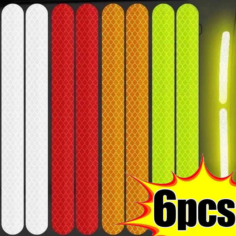 Universal Side Mirror Reflector Strips | Anti-Collision Warning Reflective Tape for Cars | Enhanced Night Visibility