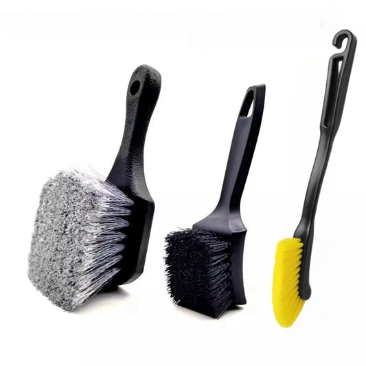 Universal Wheel & Tire Cleaning Brush Kit | Detailing Brushes & Wash Towel for Rim Maintenance | Complete Care Set