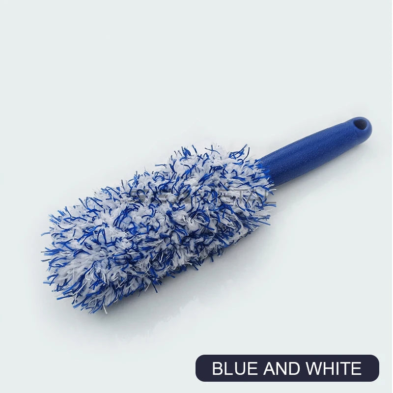 Soft Wheel Detailing Brush | for Alloy Rim & Tire Cleaning | SEAMETAL Plush Hub Dust Removal Tool