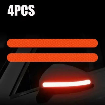 Universal Side Mirror Reflector Strips | Anti-Collision Warning Reflective Tape for Cars | Enhanced Night Visibility