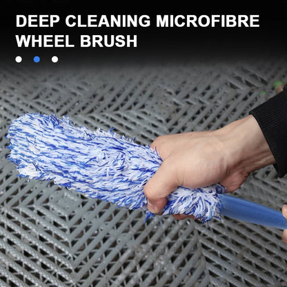Soft Wheel Detailing Brush | for Alloy Rim & Tire Cleaning | SEAMETAL Plush Hub Dust Removal Tool