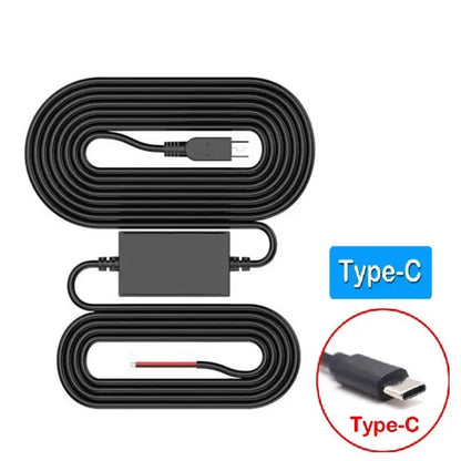 3.2m Dash Cam Hardwire Kit | 12V/24V to 5V Micro-USB Power Cable | for Parking Mode & Neat DVR Installation