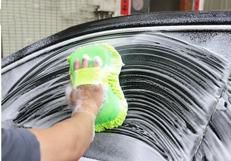 Complete Car Wash Kit | with Microfiber Sponge, Detailing Brushes, Towel & Gloves | Auto Styling & Care Accessories