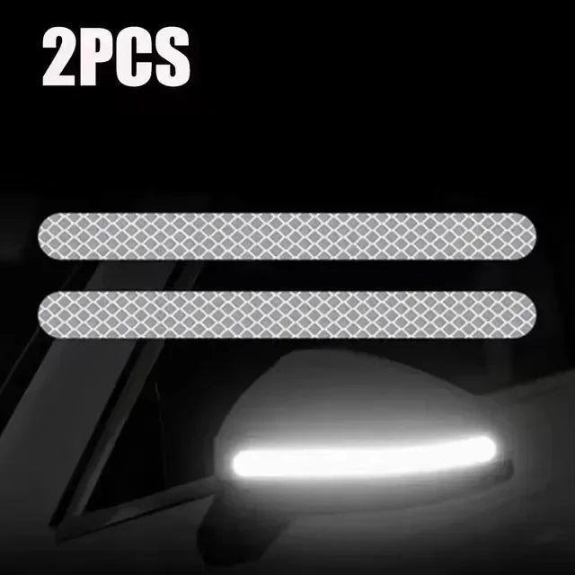 Universal Side Mirror Reflector Strips | Anti-Collision Warning Reflective Tape for Cars | Enhanced Night Visibility