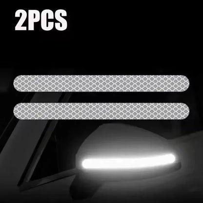 Universal Side Mirror Reflector Strips | Anti-Collision Warning Reflective Tape for Cars | Enhanced Night Visibility