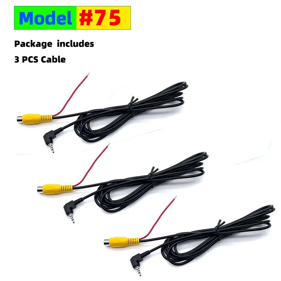 RCA to 2.5mm AV Adapter Cable | Rear View Camera Connection for DVR Dash Cam | Reverse Trigger Video Input Line