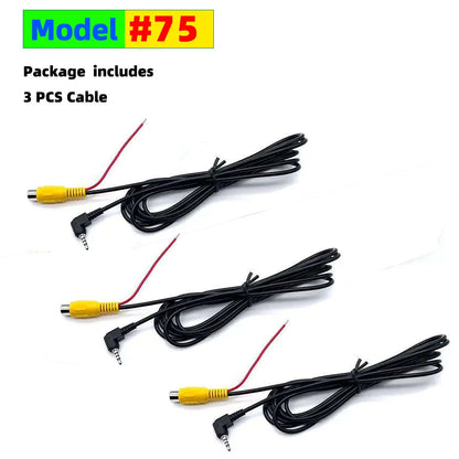 RCA to 2.5mm AV Adapter Cable | Rear View Camera Connection for DVR Dash Cam | Reverse Trigger Video Input Line