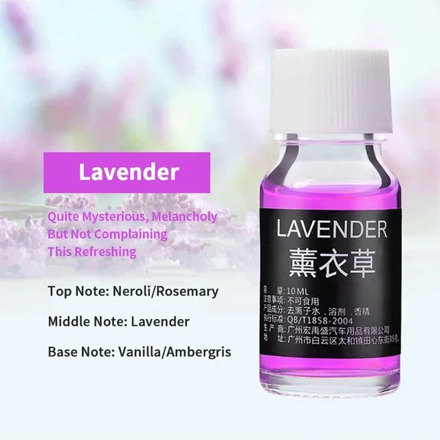 10ml Essential Oil Refill for Car Vent Clips | Aroma Perfume Replenisher for Air Conditioning & Humidifiers