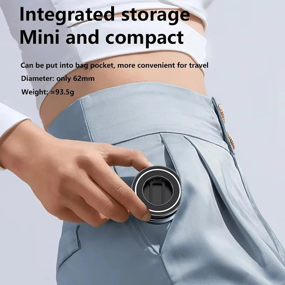 Auto-Folding Electric Car Phone Holder | Strong Vacuum Suction & Magnetic Mount for iPhone | Perfect for Streaming