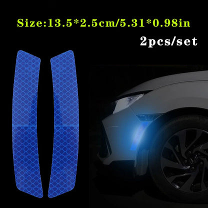 2-Piece Wheel Arch Reflective Strip Set | Car Fender Eyebrow Styling with Night Safety Warning | Easy-Apply Reflective Tape