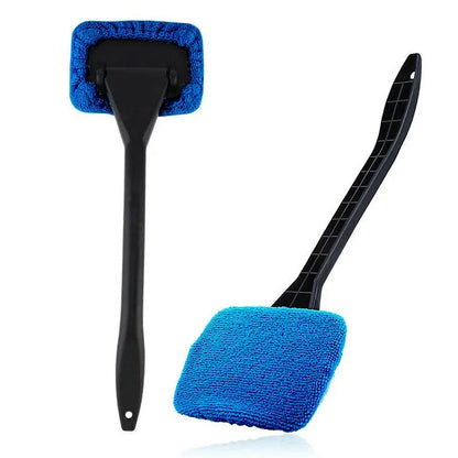 Interior Windshield Wiper & Cleaner | Long Reach Brush for Car Glass Cleaning | Ergonomic Handle Tool