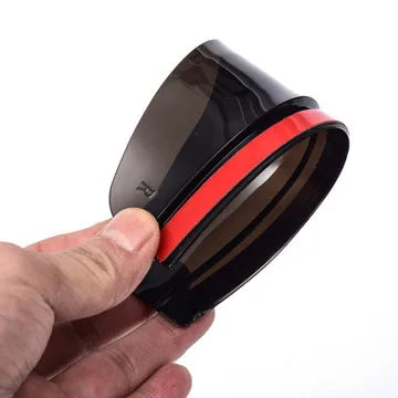 2-Piece Carbon Fiber Rearview Mirror Covers | Universal Rain Guard & Eyebrow Shield | Flexible Exterior Protector