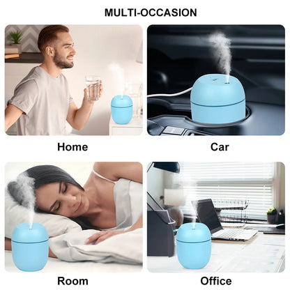 USB Mini Humidifier & Essential Oil Diffuser | 7-Color LED Mood Light for Home, Car, Office | Ultrasonic Quiet Mist