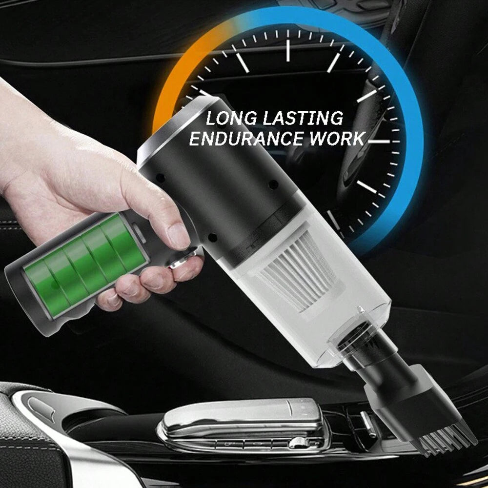 Portable Rechargeable Vacuum & Blower | 3-in-1 Mini Cleaner for Car Interiors & Household Use | USB Charging