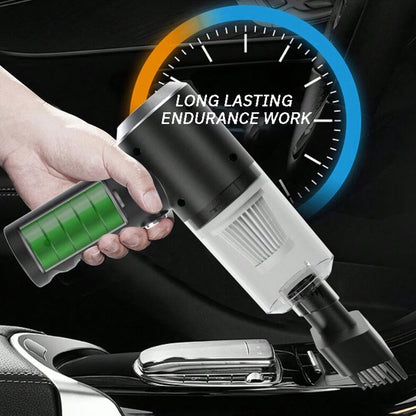 Portable Rechargeable Vacuum & Blower | 3-in-1 Mini Cleaner for Car Interiors & Household Use | USB Charging