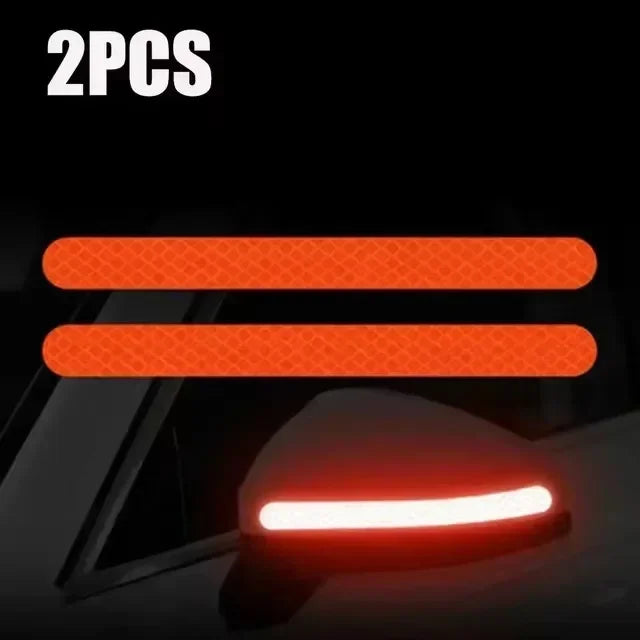 Universal Side Mirror Reflector Strips | Anti-Collision Warning Reflective Tape for Cars | Enhanced Night Visibility