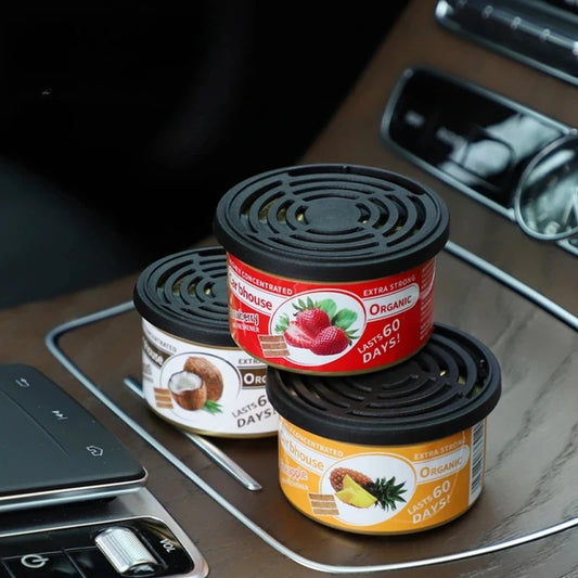 Wood & Coffee Scented Car Air Freshener | Long-Lasting Canned Perfume Block | Auto Aromatherapy & Deodorizer
