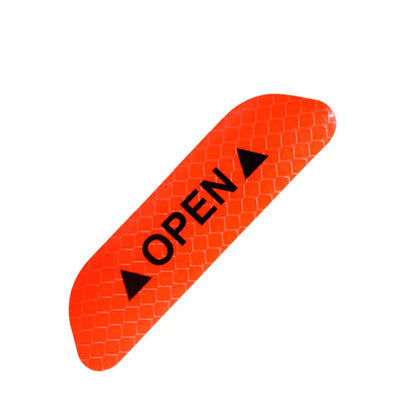 4-Piece Car Door Warning Reflector Kit | "OPEN" Safety Stickers for Interior & Exterior | Night Visibility Reflective Tape