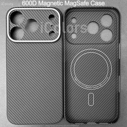 Magnetic MagSafe Case for iPhone 17 Pro Max/17 Pro/17 Air/17 Aramid Carbon Fiber Case Ultra thin Lightweight Aramid Fiber Cover