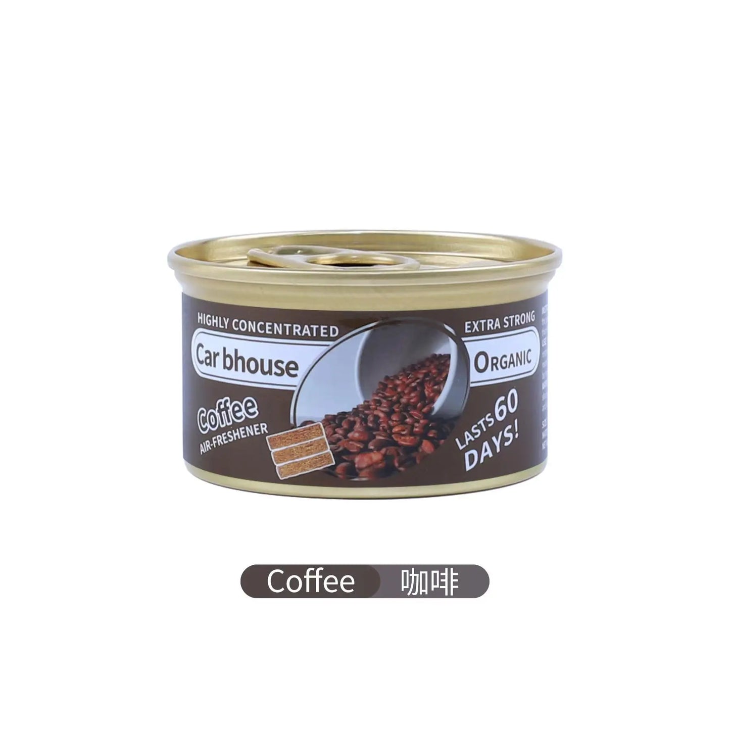 Wood & Coffee Scented Car Air Freshener | Long-Lasting Canned Perfume Block | Auto Aromatherapy & Deodorizer