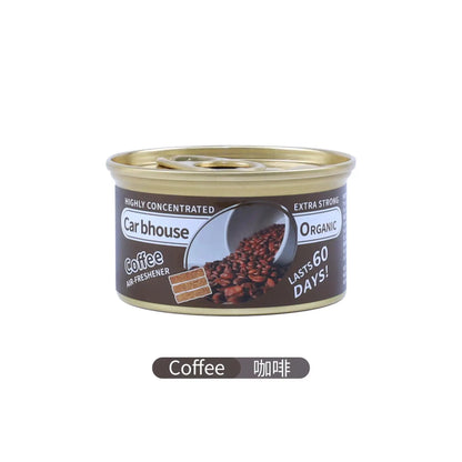 Wood & Coffee Scented Car Air Freshener | Long-Lasting Canned Perfume Block | Auto Aromatherapy & Deodorizer