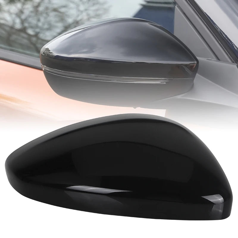 Pair of Door Mirror Cover Caps | Replacement Housing for Peugeot 208 (2012-2019) | Left & Right Side Exterior Shell