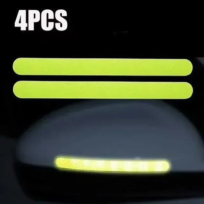 Universal Side Mirror Reflector Strips | Anti-Collision Warning Reflective Tape for Cars | Enhanced Night Visibility
