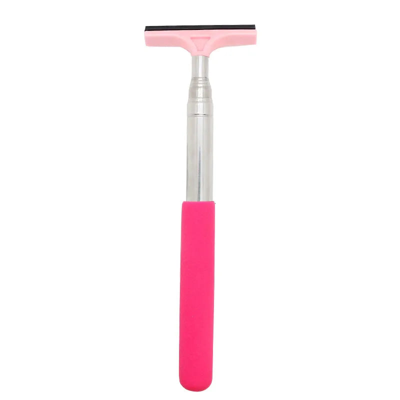 Car Mirror & Glass Cleaning Tool | Telescopic Handle with Wiper and Scraper | Reach Difficult Interior & Exterior Spots