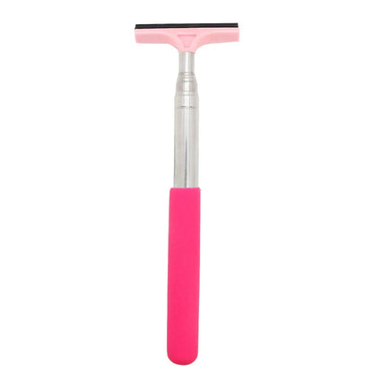 Car Mirror & Glass Cleaning Tool | Telescopic Handle with Wiper and Scraper | Reach Difficult Interior & Exterior Spots