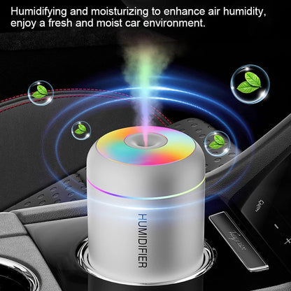 180ML Mini USB Humidifier & Aroma Diffuser | 7-Color LED Mood Light for Home, Car, Office | Essential Oil Purifier