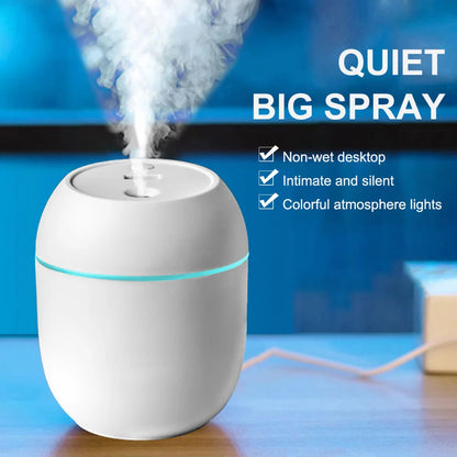 USB Mini Humidifier & Essential Oil Diffuser | 7-Color LED Mood Light for Home, Car, Office | Ultrasonic Quiet Mist