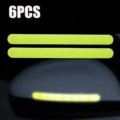 Universal Side Mirror Reflector Strips | Anti-Collision Warning Reflective Tape for Cars | Enhanced Night Visibility