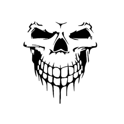 Skull Head Reflective Sticker Decal | Laser Rainbow Design for Motorcycle Helmet & Body | Moto Scooter Windshield Decor