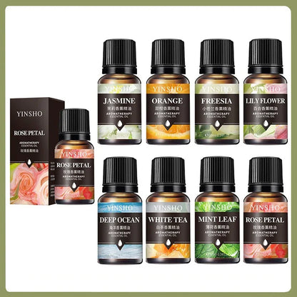 17-in-1 Aromatherapy Oil Collection | 10ml Bottles for Home Diffuser, Car Freshener & Humidifier | Lavender, Rose & More