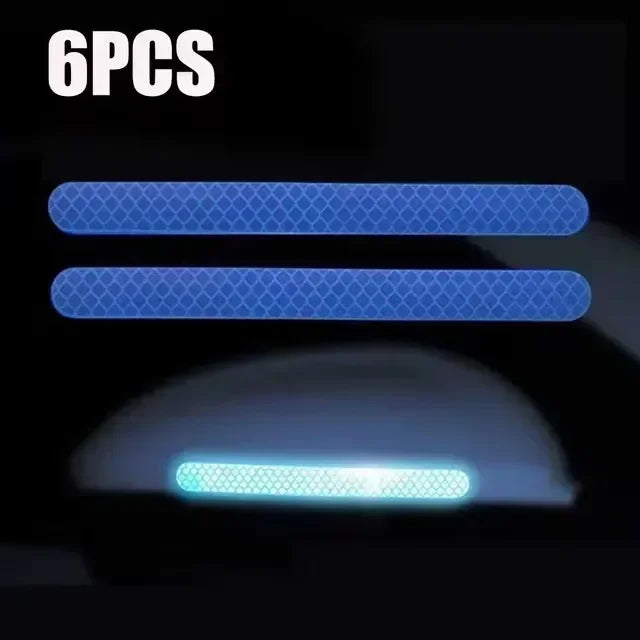Universal Side Mirror Reflector Strips | Anti-Collision Warning Reflective Tape for Cars | Enhanced Night Visibility