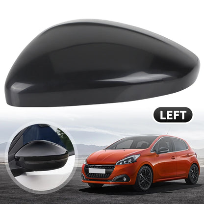 Pair of Door Mirror Cover Caps | Replacement Housing for Peugeot 208 (2012-2019) | Left & Right Side Exterior Shell