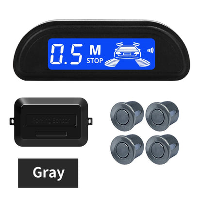 Hippcron 4-Sensor Parking Aid Kit | 3" LCD Display with Backlight | Universal Buzzer & Visual Alerts for Car Reverse Safety