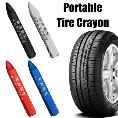 Waterproof Tire Crayon Marker - Portable, Fade-Resistant Paint Pen for Car Tire Tread, Stones, Tiles, and Vehicle Care