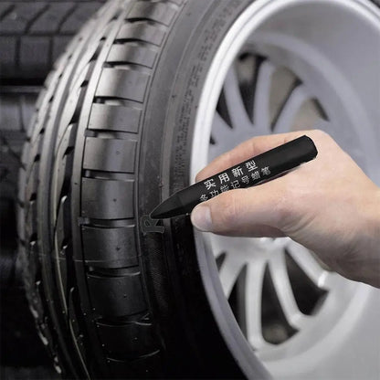 Waterproof Tire Crayon Marker - Portable, Fade-Resistant Paint Pen for Car Tire Tread, Stones, Tiles, and Vehicle Care