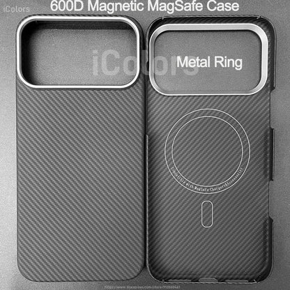 Magnetic MagSafe Case for iPhone 17 Pro Max/17 Pro/17 Air/17 Aramid Carbon Fiber Case Ultra thin Lightweight Aramid Fiber Cover
