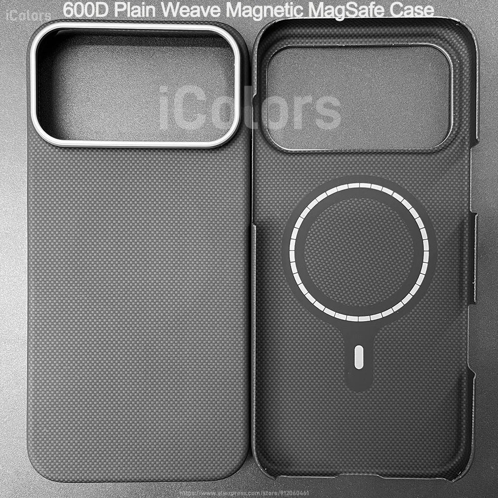 Magnetic MagSafe Case for iPhone 17 Pro Max/17 Pro/17 Air/17 Aramid Carbon Fiber Case Ultra thin Lightweight Aramid Fiber Cover