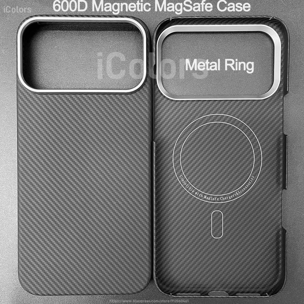 Magnetic MagSafe Case for iPhone 17 Pro Max/17 Pro/17 Air/17 Aramid Carbon Fiber Case Ultra thin Lightweight Aramid Fiber Cover